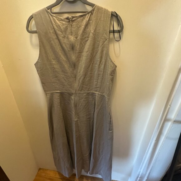NWT - Shimmery Donna Karan New York sleeveless button-front midi dress, size 12. - Picture 3 of 3
